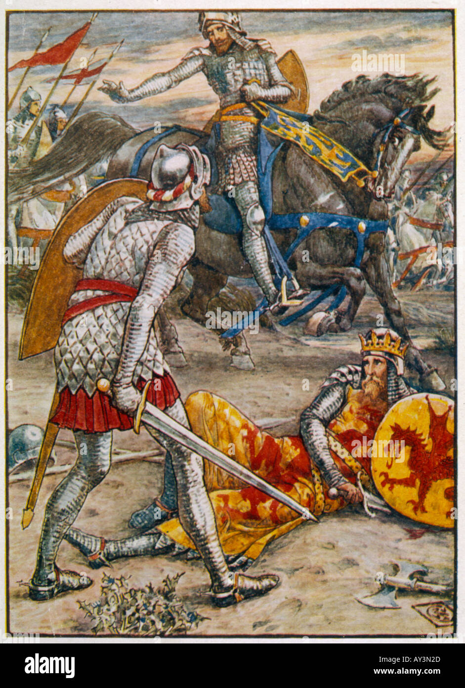 Arthur Vs Lancelot Seven Deadly Sins Sir lancelot and king arthur Banque de photographies et d’images à