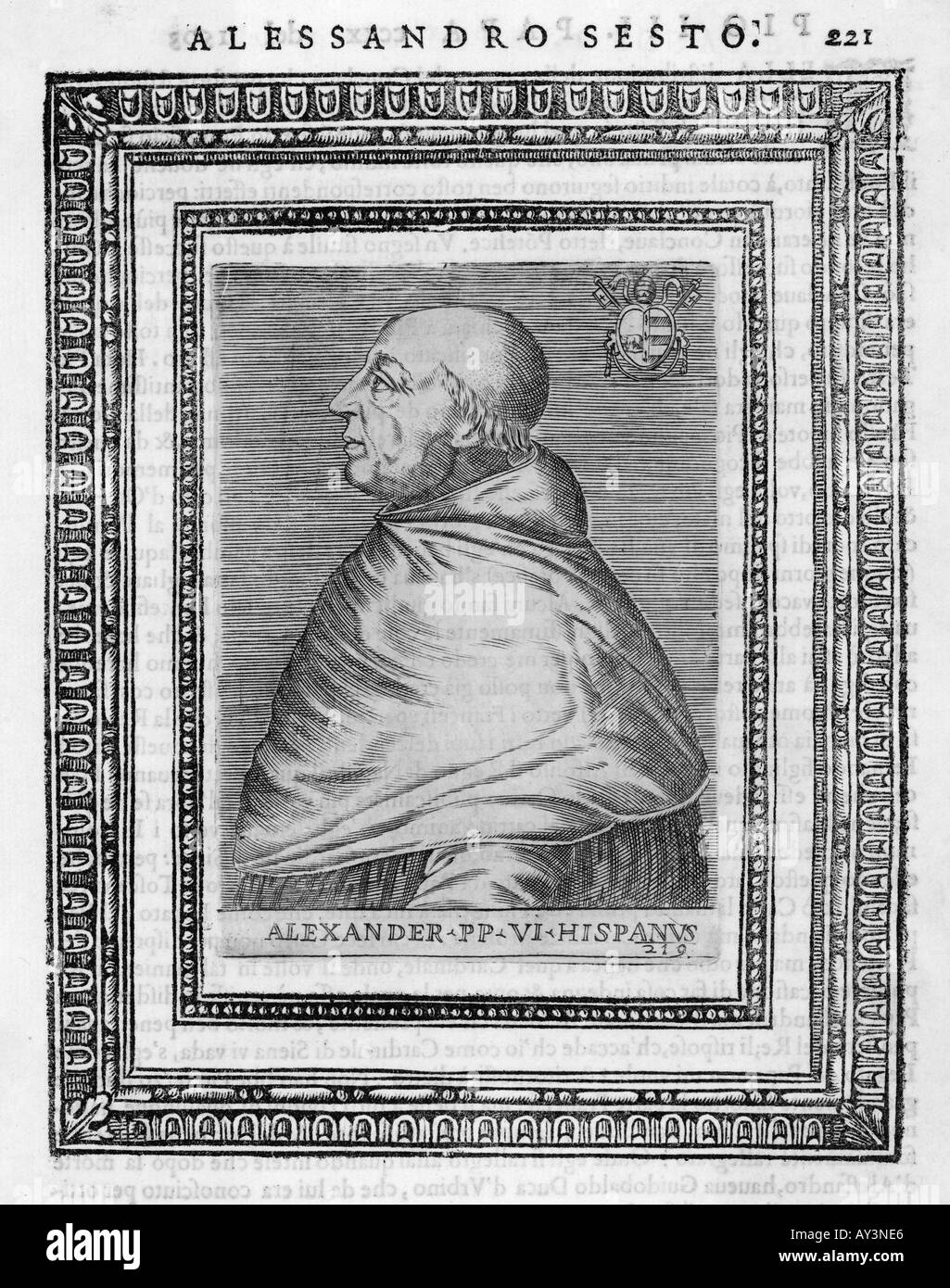 Le pape Alexandre VI Banque D'Images