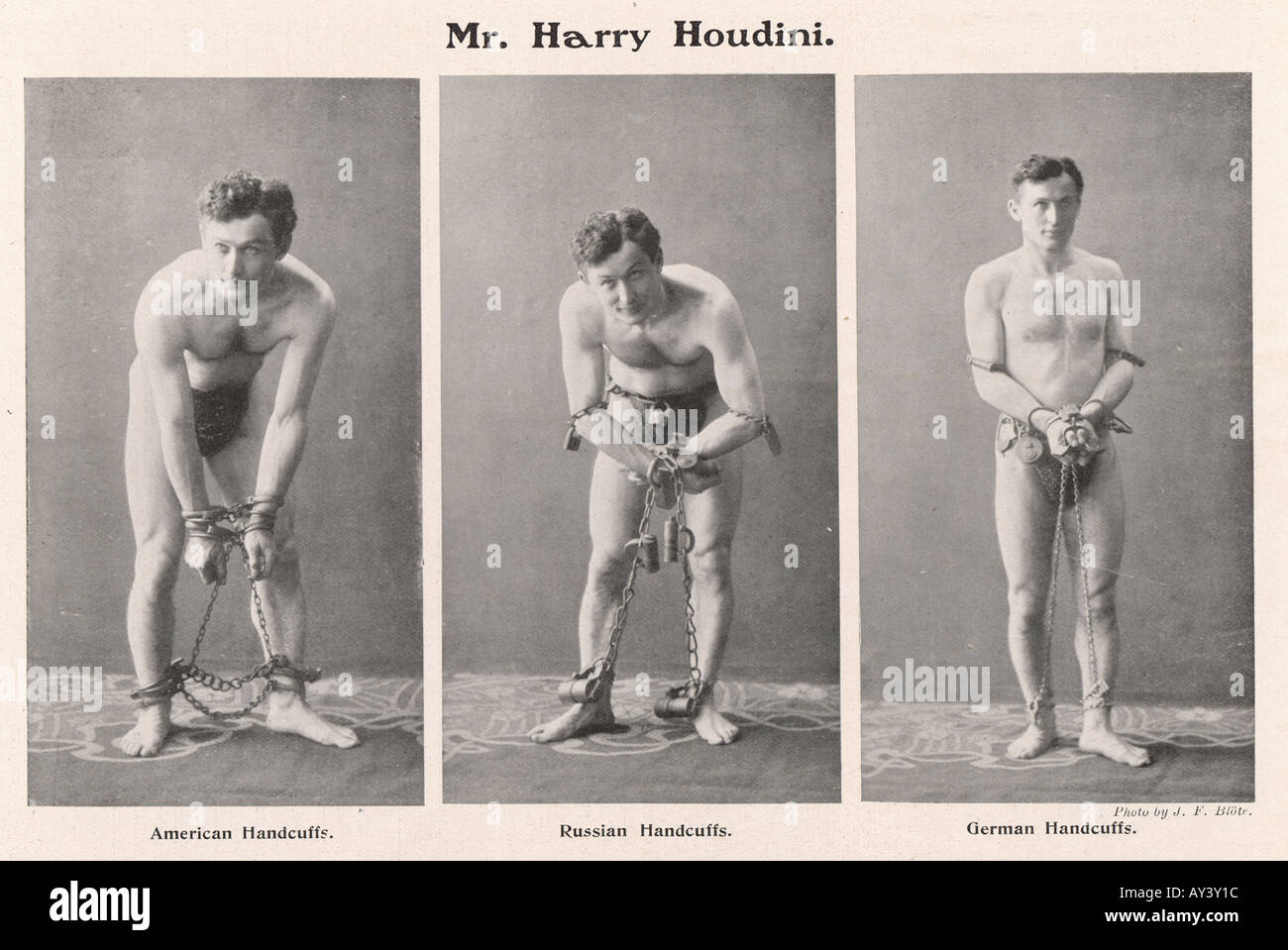 Dans Houdini Handcuffs Banque D'Images
