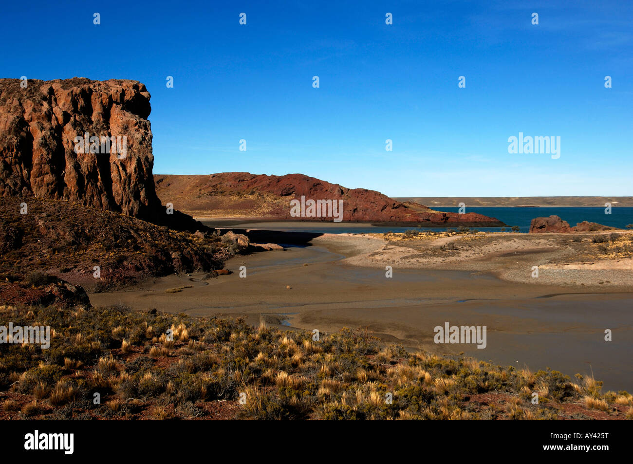 Argentine Patagonie Puerto Deseado landscape Banque D'Images