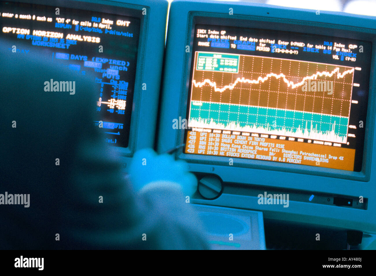 Stocks Les graphiques de l'analyse Banque D'Images