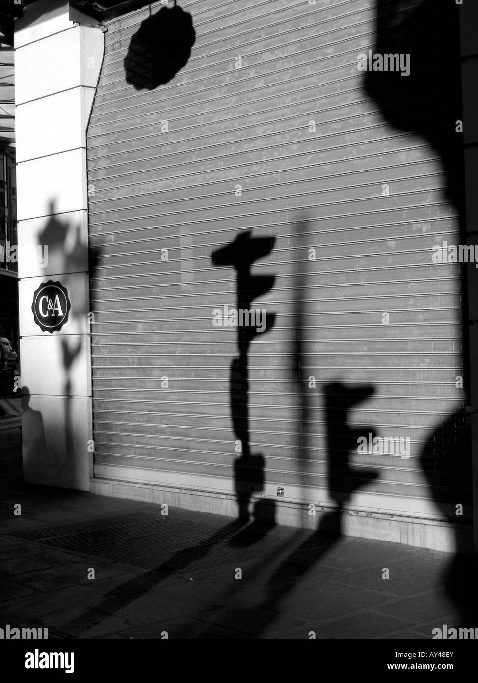 Ombres de Paris Banque D'Images