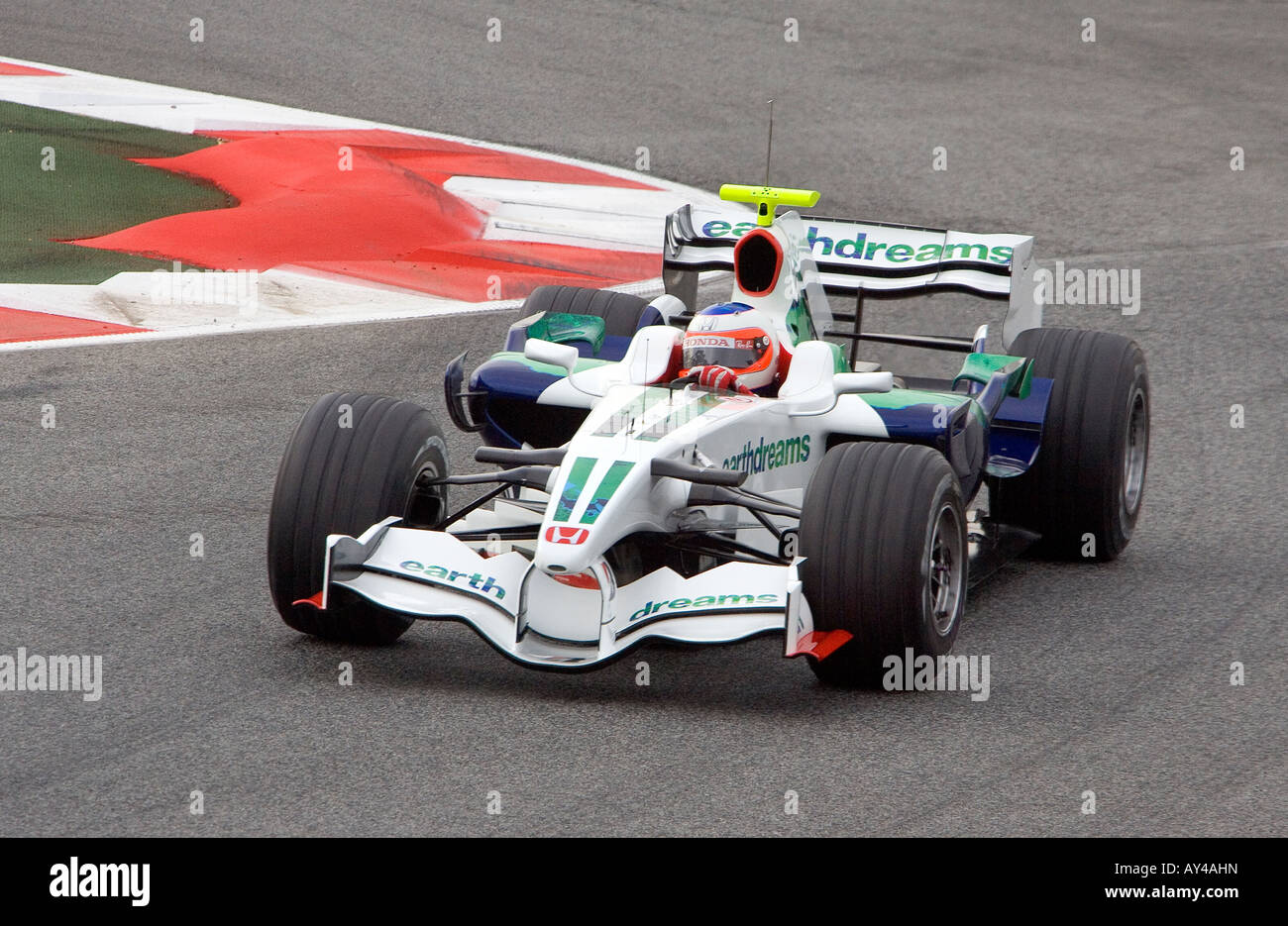 Rubens Barrichello au volant de l'équipe de Formule Un Honda Banque D'Images