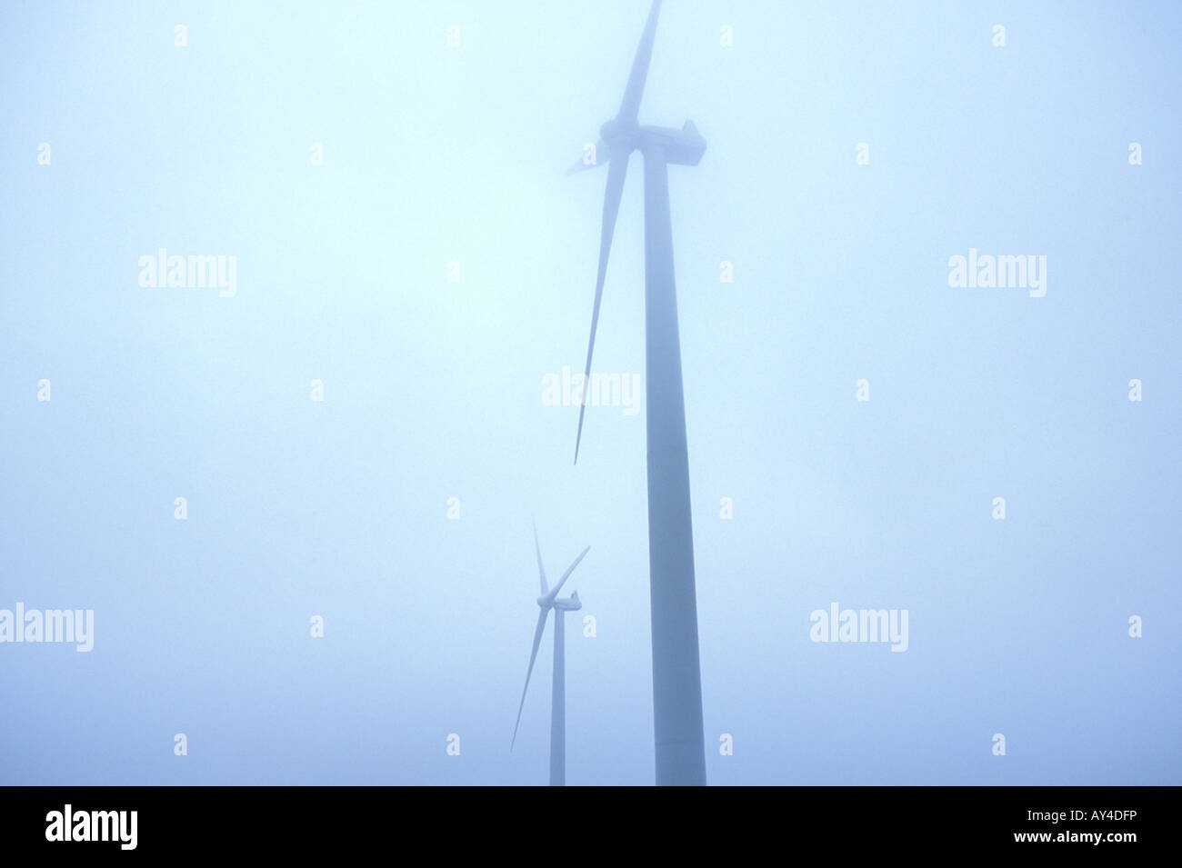 Éoliennes dans une ferme éolienne Banque D'Images