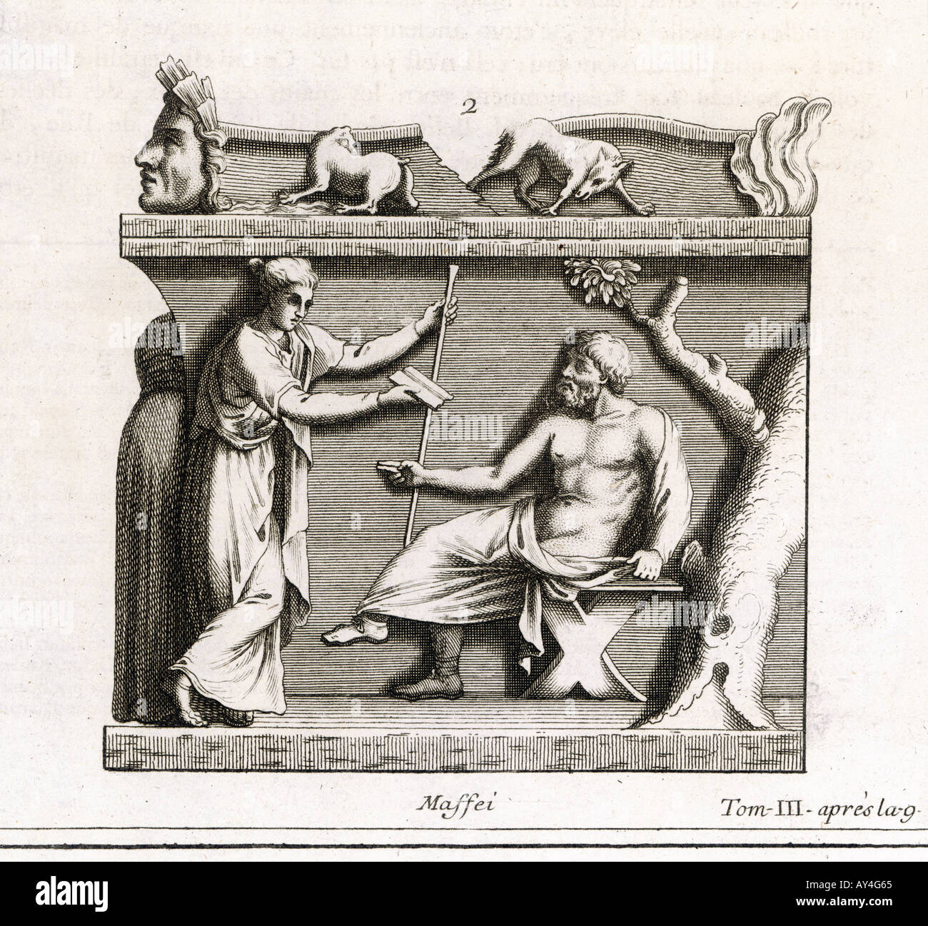Socrate sa femme xanthippe Banque de photographies et d’images à haute ...