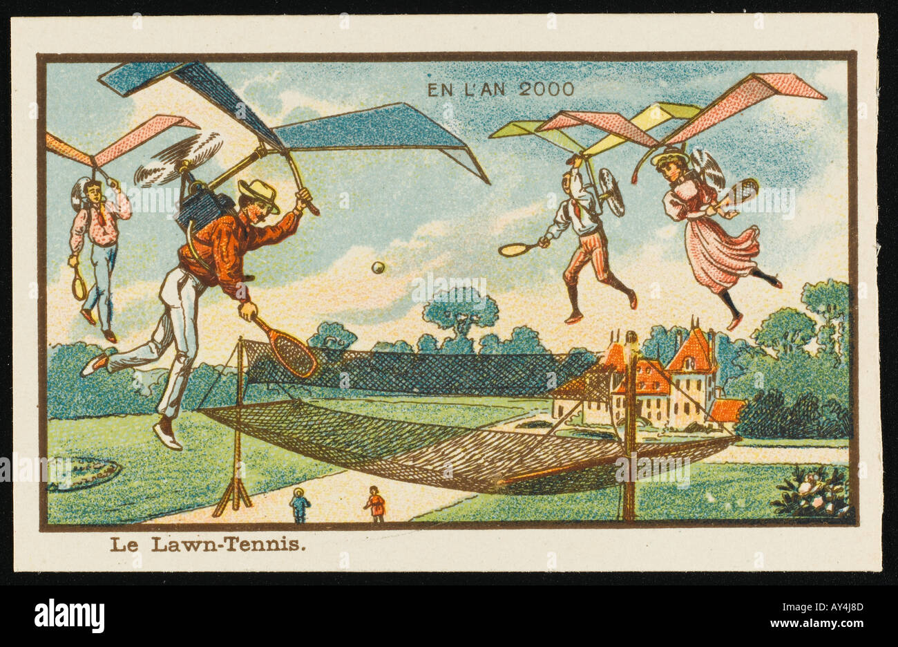 Dans Tennis Ad 2000 Banque D'Images