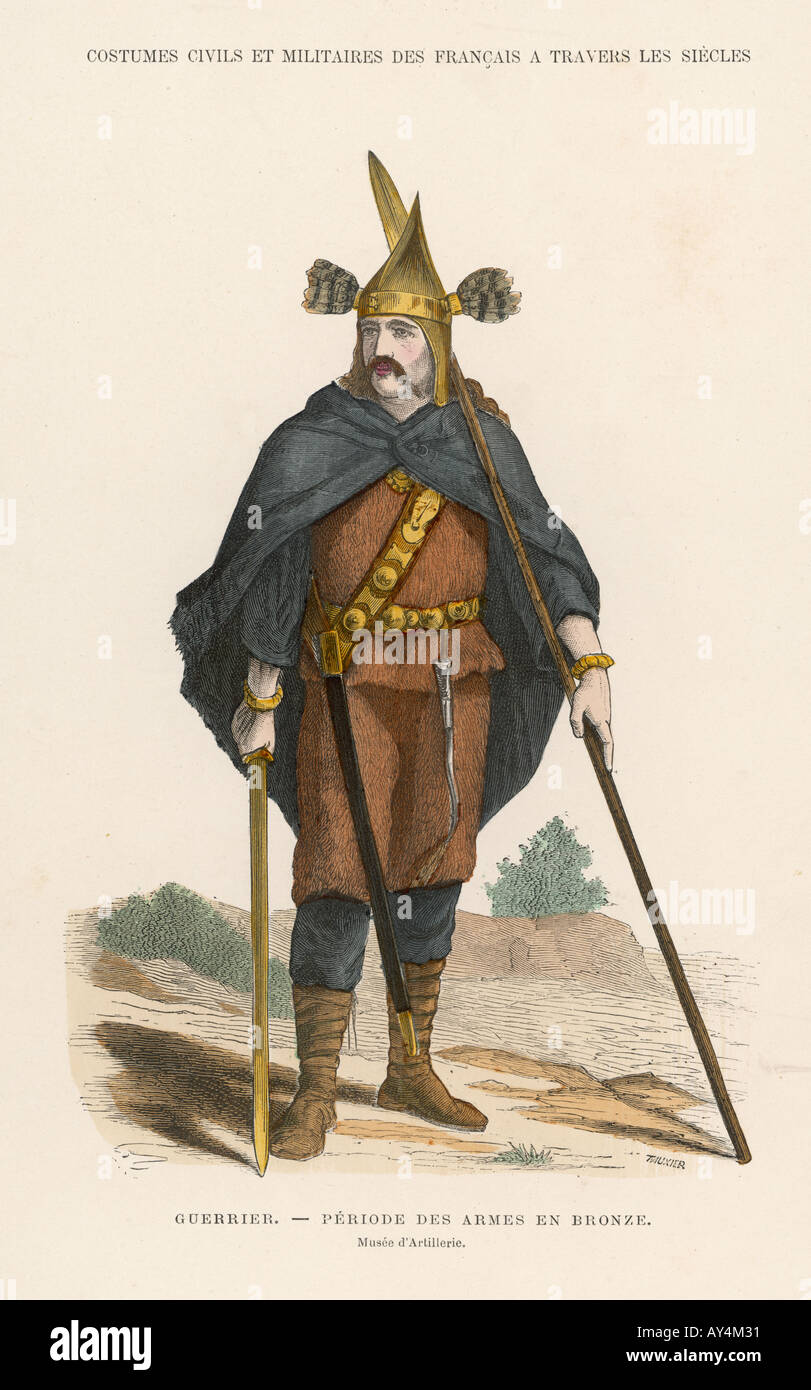 Guerrier de l'âge du Bronze Banque D'Images