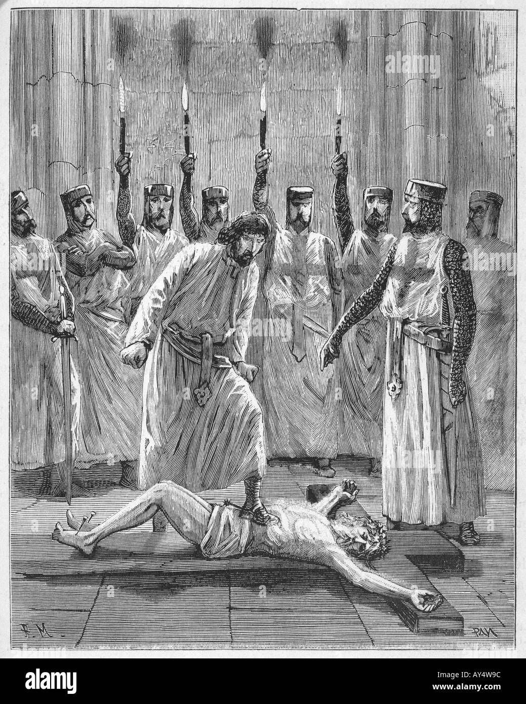 Templiers Crucifix Banque D'Images