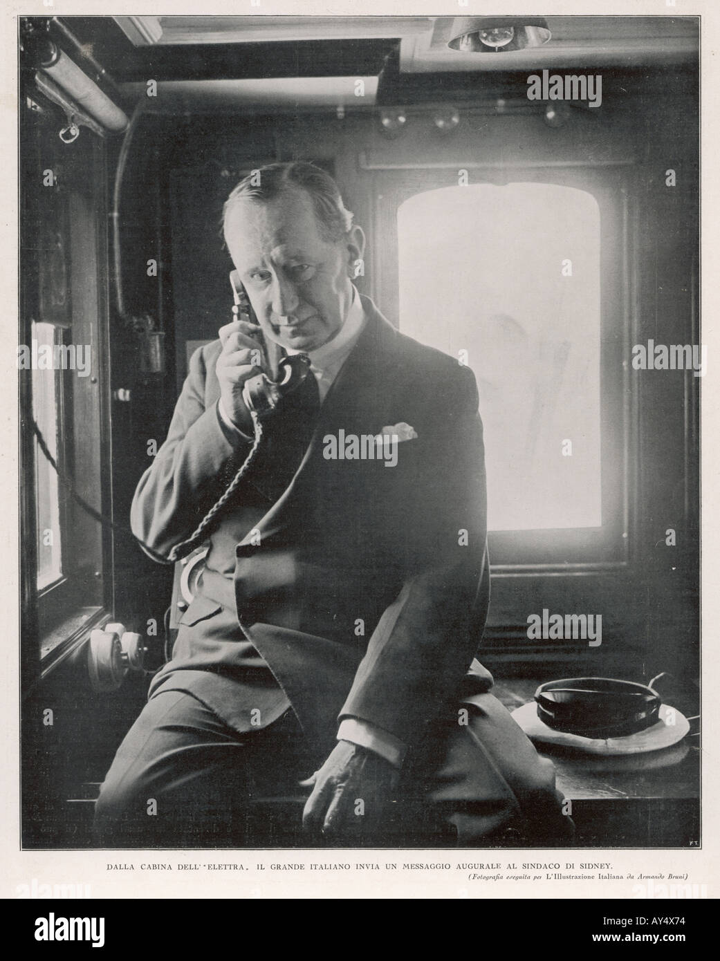 Marconi On Phone Banque D'Images