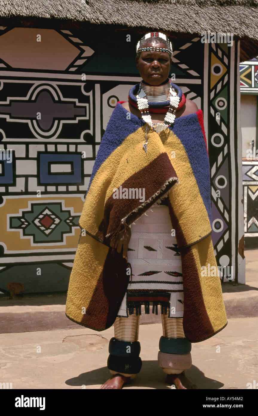 Botshabelo Afrique du Sud Village Ndebele Banque D'Images