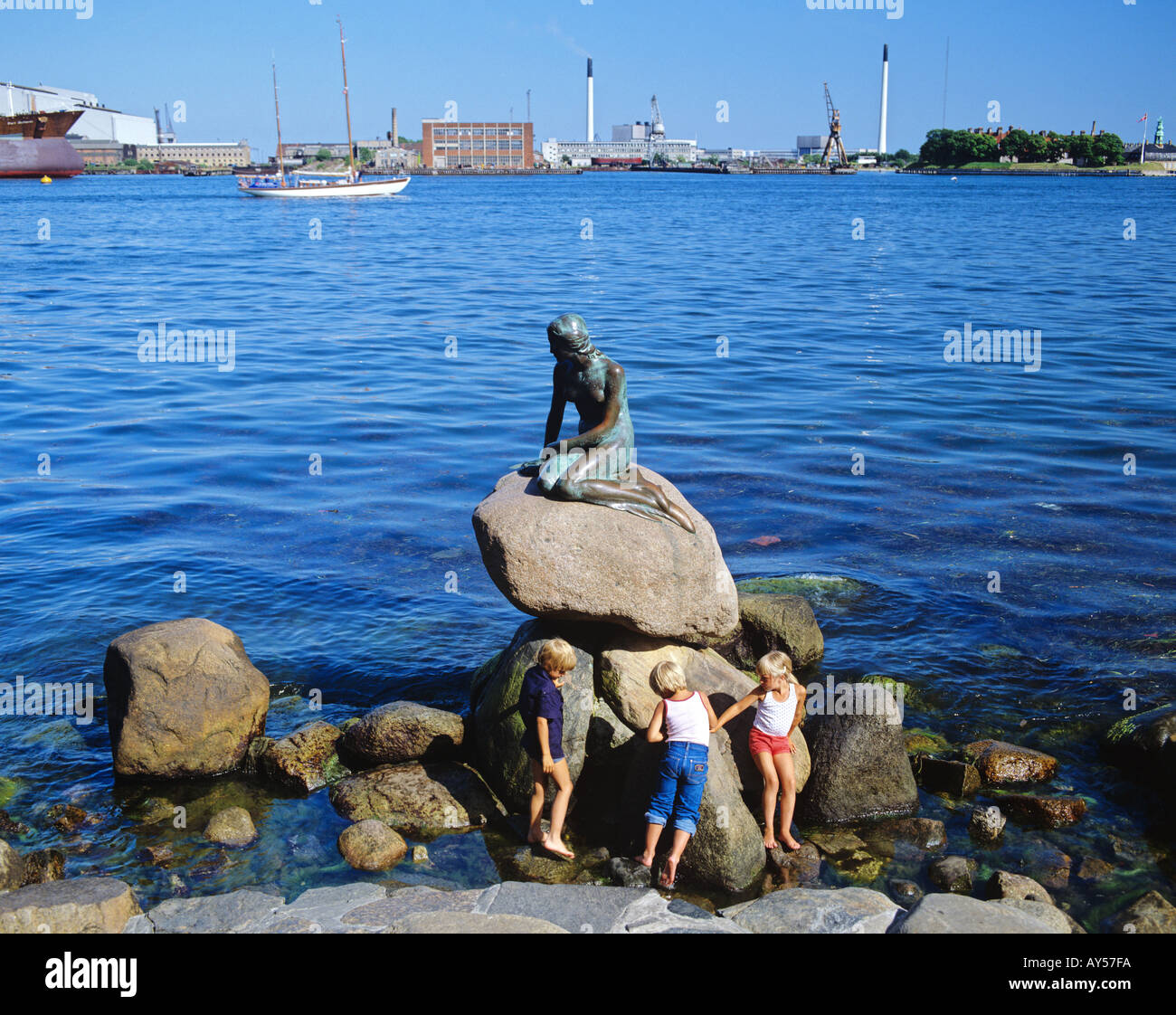 La Statue de la Petite Sirène Danemark Copenhague Banque D'Images