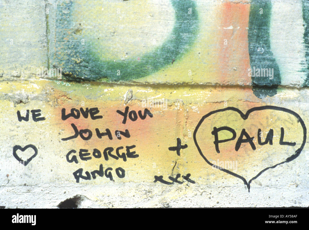 Angleterre Liverpool Beatles graffitti Banque D'Images