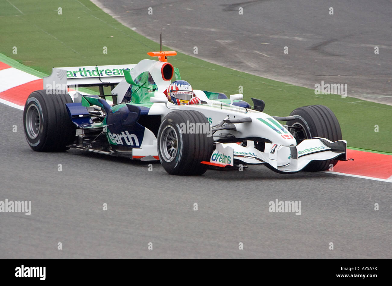 Rubens Barrichello au volant de l'équipe de Formule Un Honda Banque D'Images