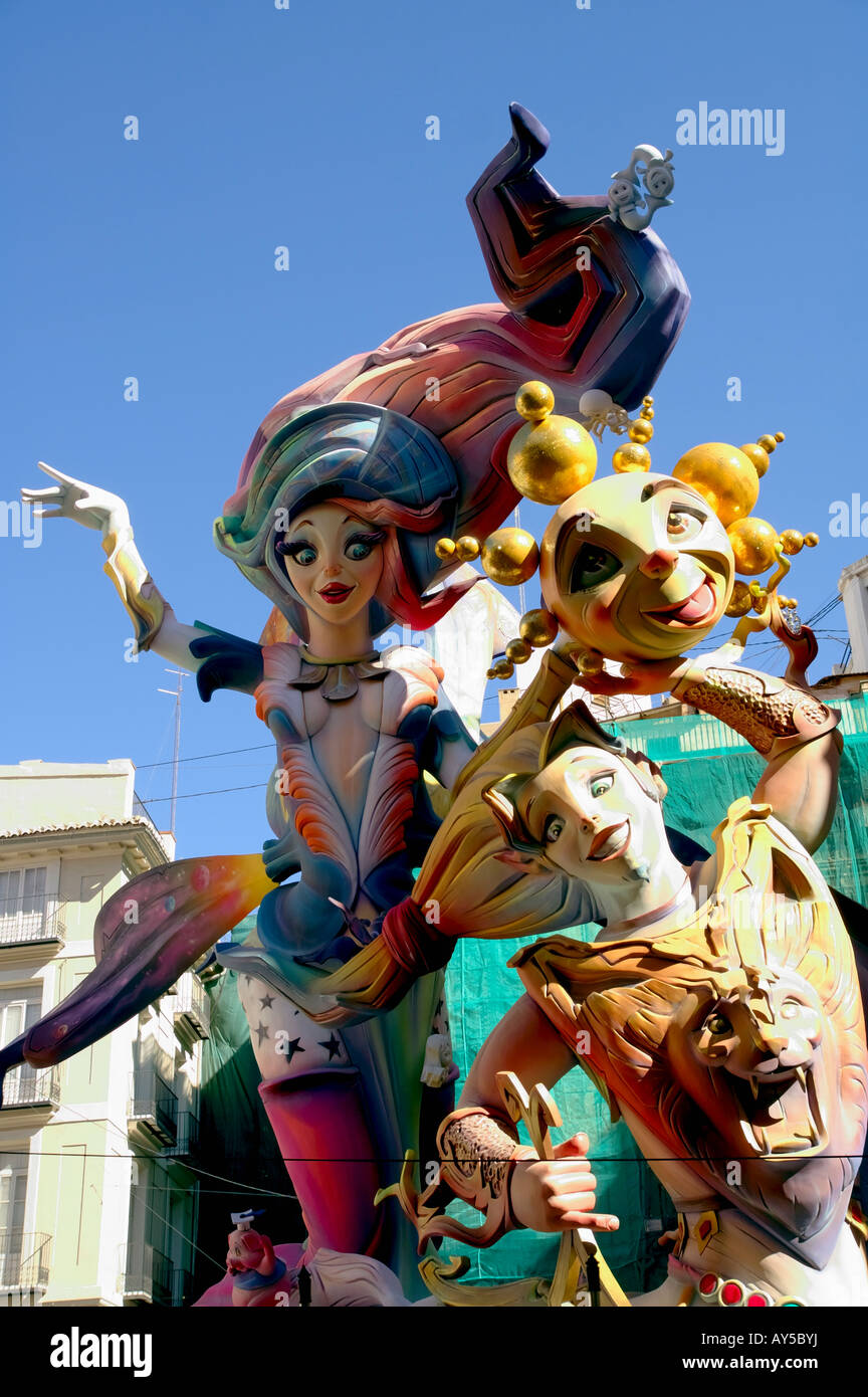 Las Fallas de Valence, le plus grand festival Banque D'Images