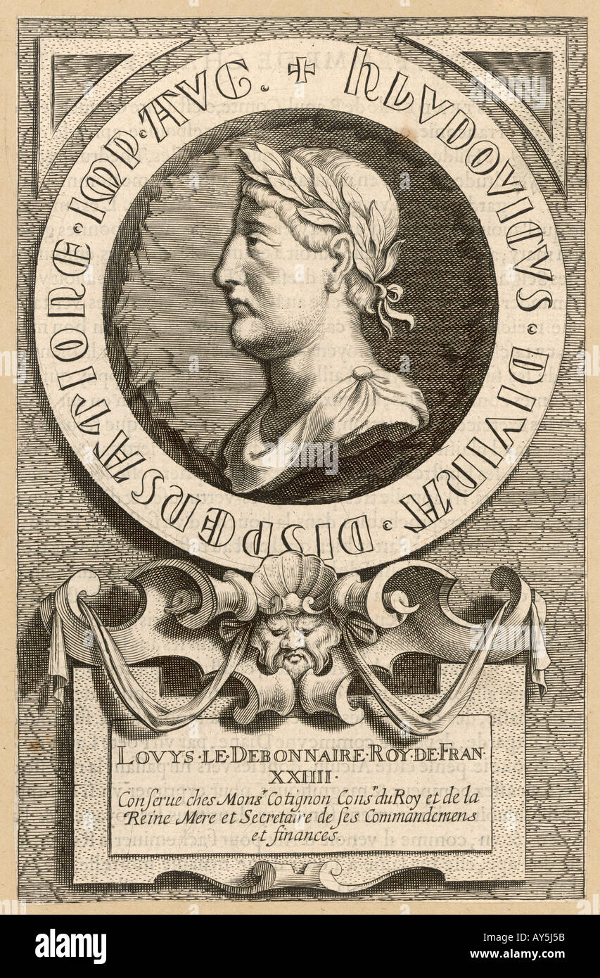 Louis I Le Pieux Banque D'Images