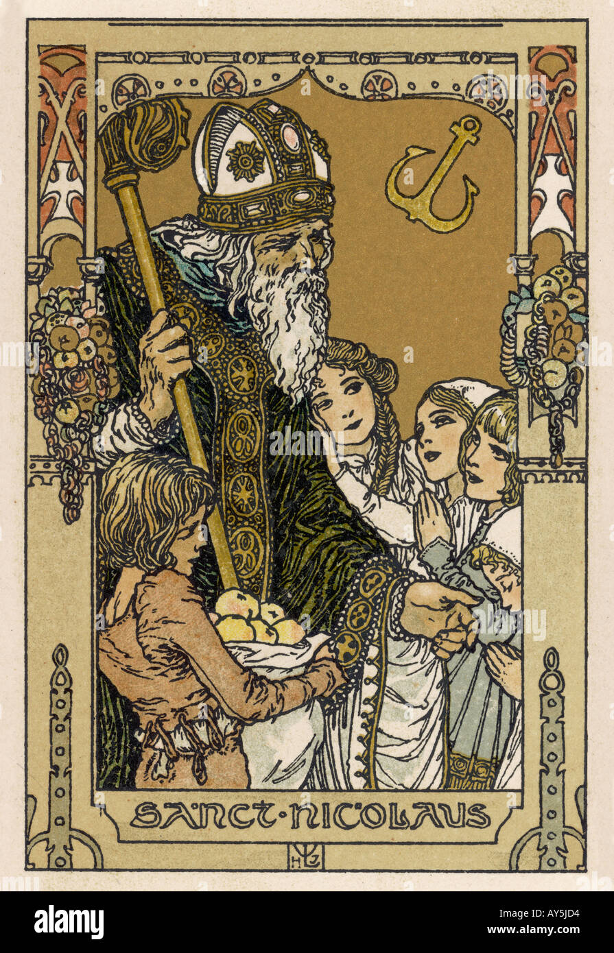 Saint nicolas avec des enfants Banque de photographies et d’images à ...