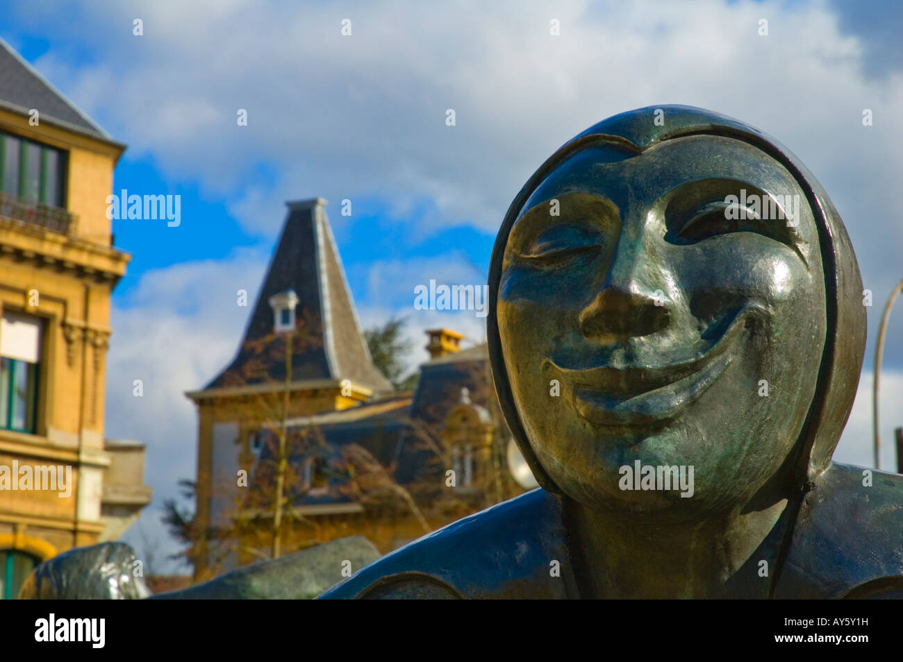 Statue sur la Place du Théâtre à Luxembourg Europe Banque D'Images