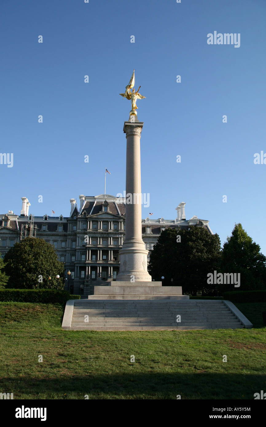 L'armée, Première Division Monument près de l'Ellipse à Washington DC (près de la Maison Blanche). Banque D'Images