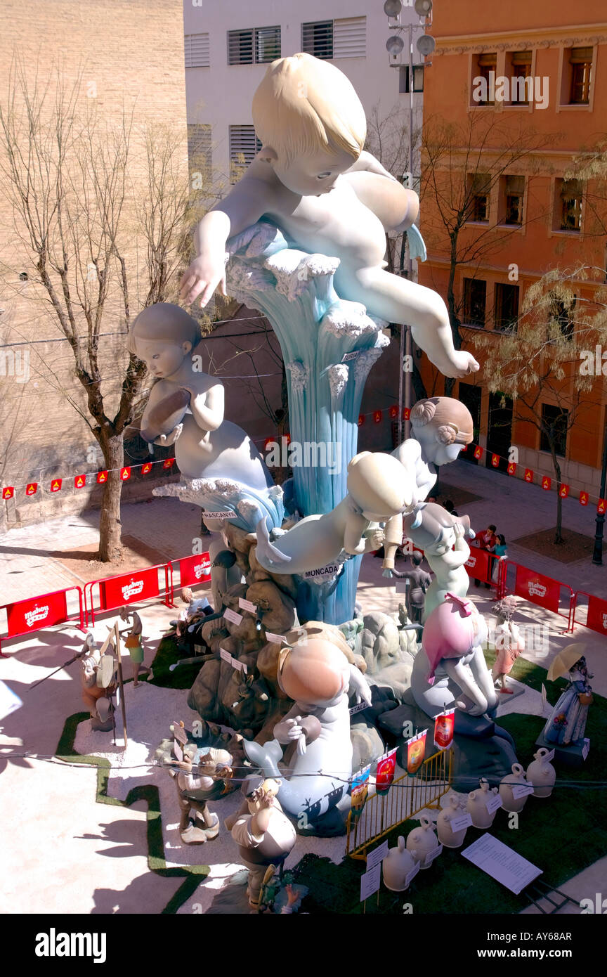 Las Fallas de Valence, le plus grand festival Banque D'Images