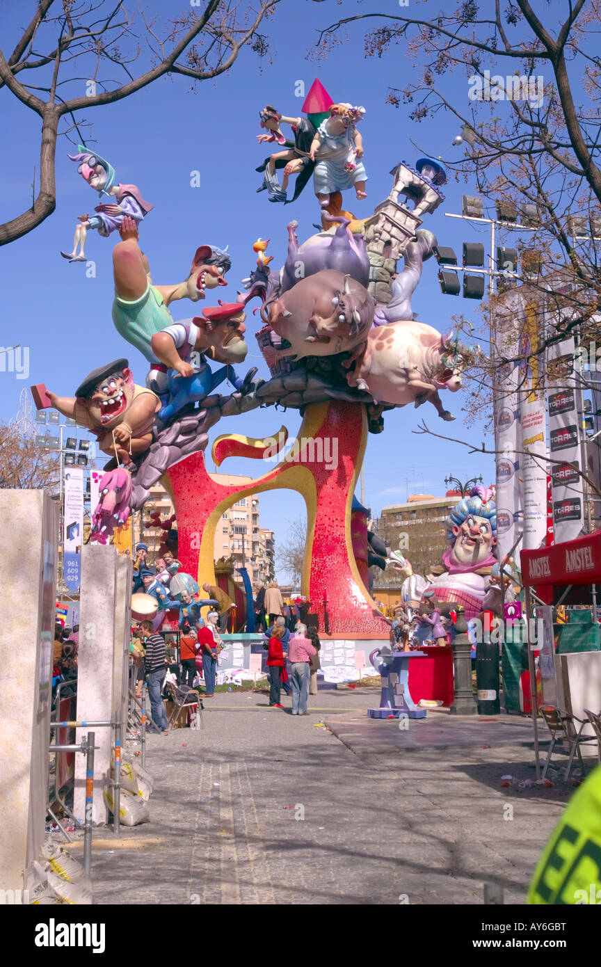 Las Fallas de Valence, le plus grand festival Banque D'Images