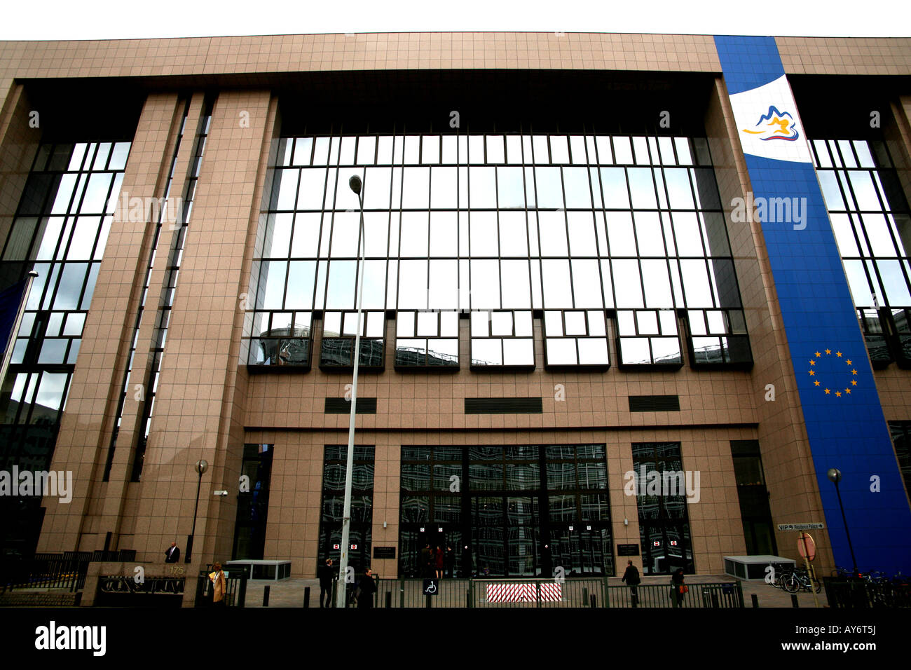 Entrée de Consilium construction de la CE à Bruxelles Banque D'Images