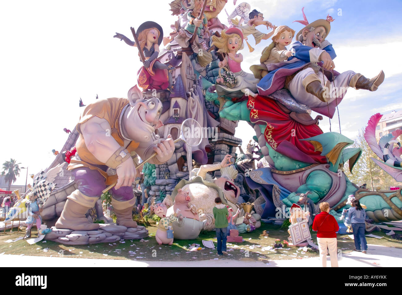 Las Fallas de Valence, le plus grand festival Banque D'Images