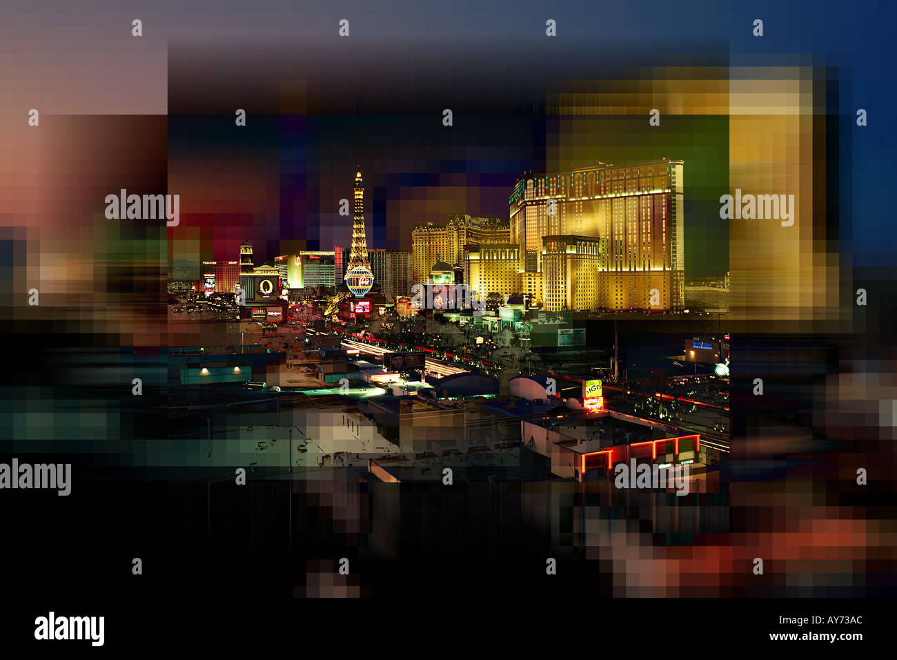 La bande près de Aladdin Hotel and Casino à Las Vegas au Nevada Banque D'Images