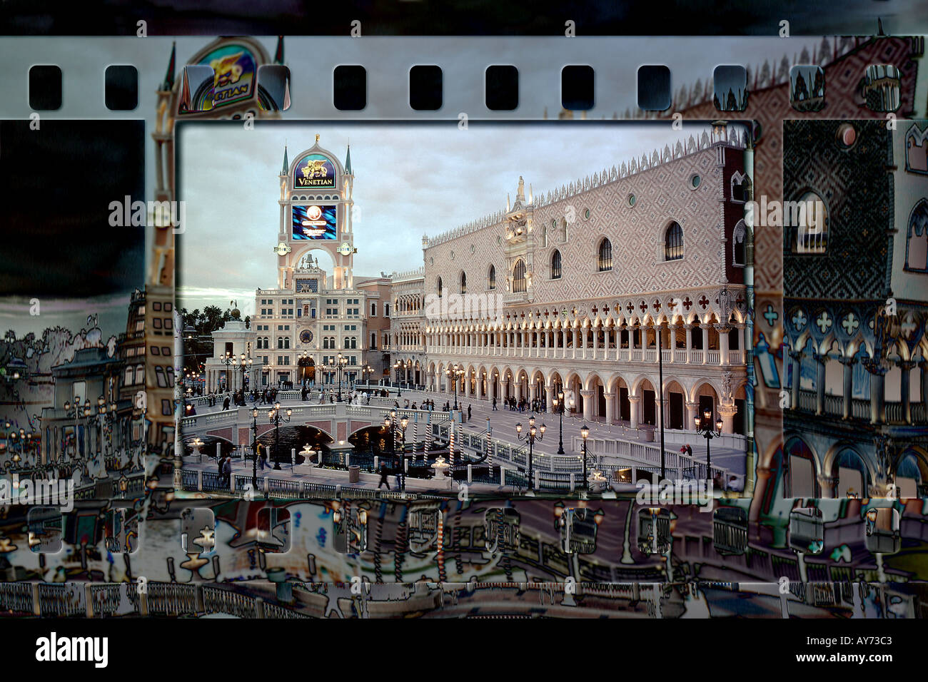 Vue de l'expressionniste Venetian Hotel and Casino à Las Vegas au Nevada Banque D'Images