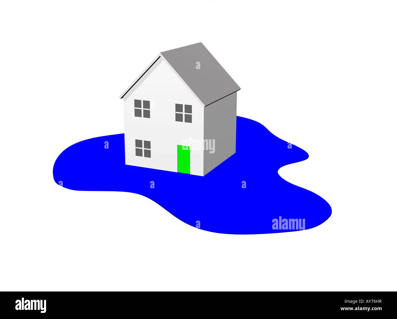 Flaque D'eau Inexpliquée Dans Maison Signification Eau de pluie inondation Banque d'images détourées - Alamy
