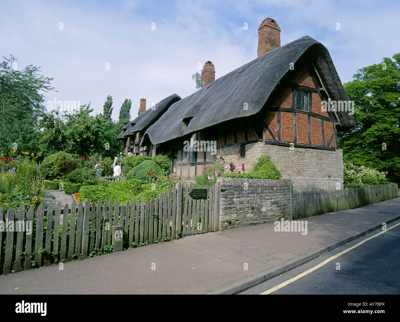 Vue d'Anne Hathaway, William Shakespeare épouse Chalet à Stratford upon Avon en Angleterre Banque D'Images