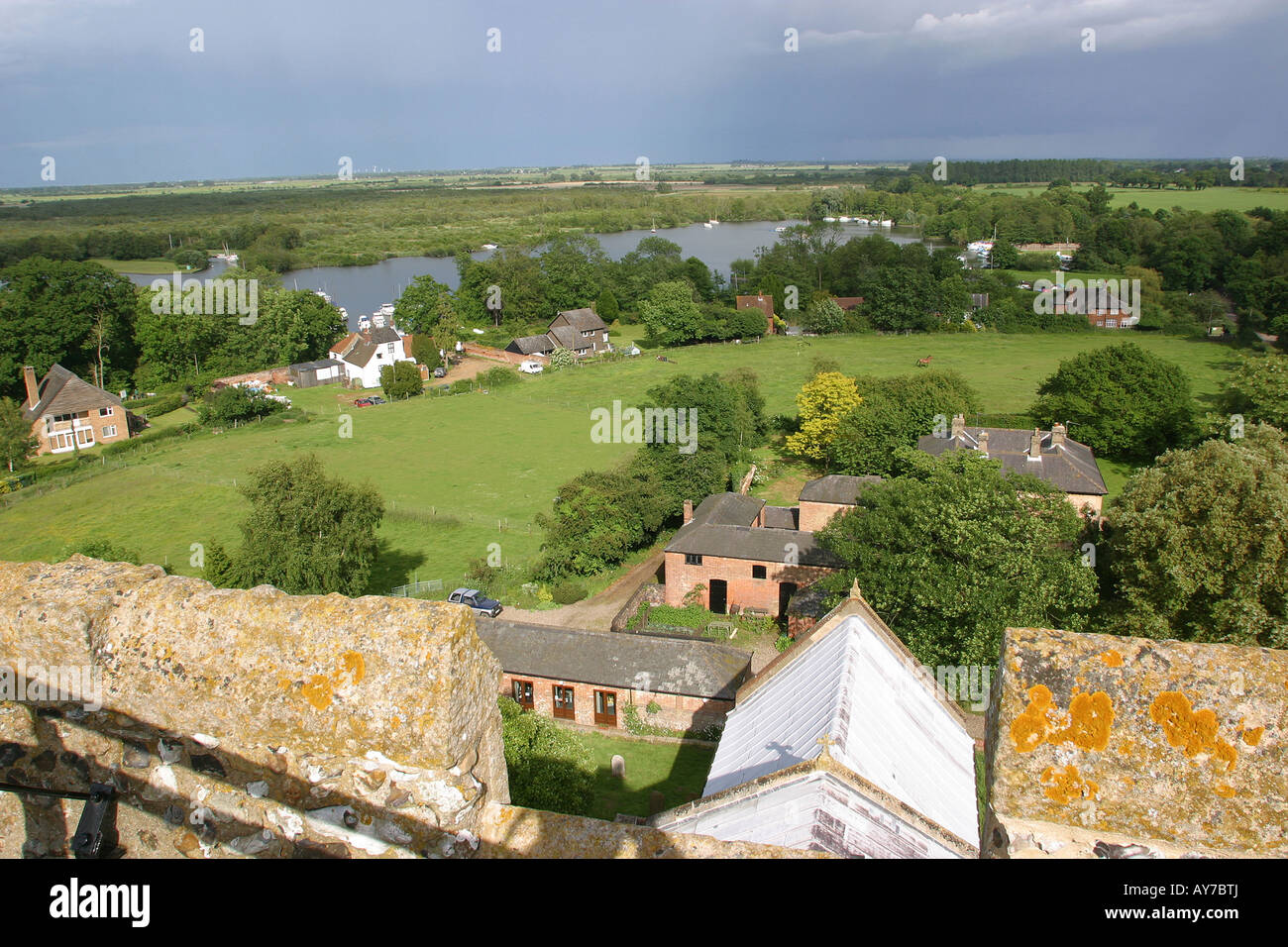 UK Classic" en vue d'Ranworth Ranworth large à partir de la tour de l'église Banque D'Images
