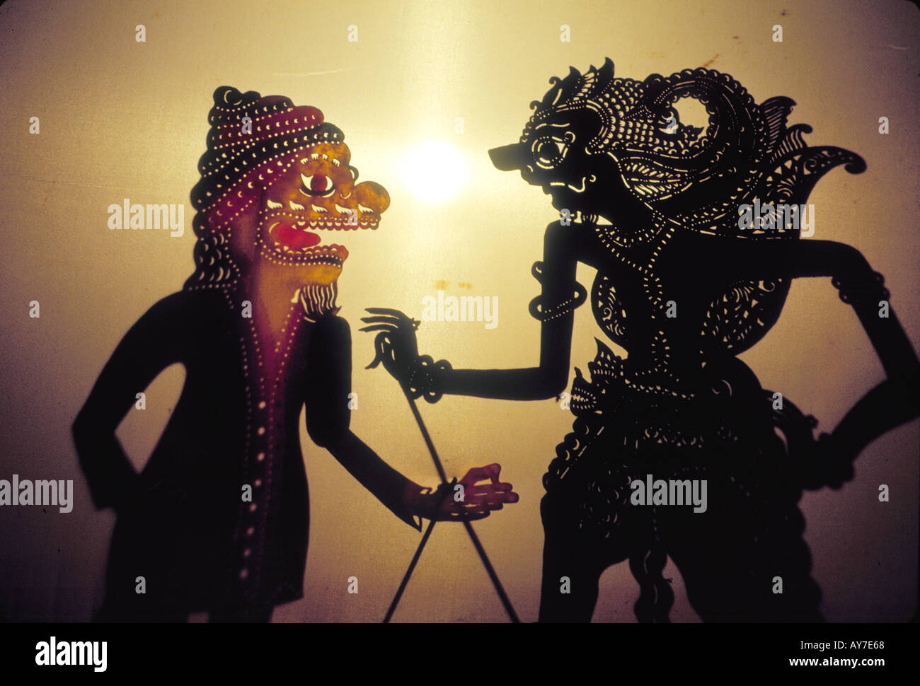 La culture malaisienne marionnette Wayang Kulit à Kota Bahru Banque D'Images