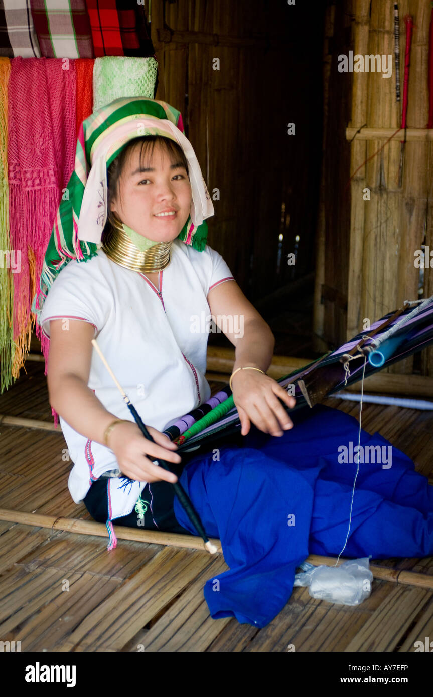 Girl in hill village Chiang Rai en Thaïlande Banque D'Images