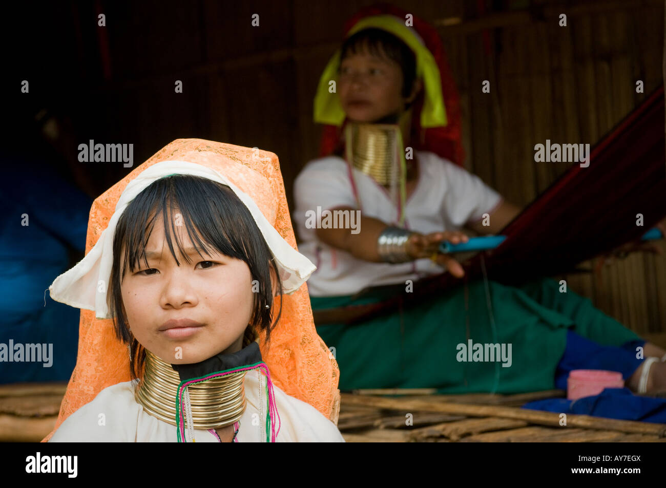Girl in hill village Chiang Rai en Thaïlande Banque D'Images