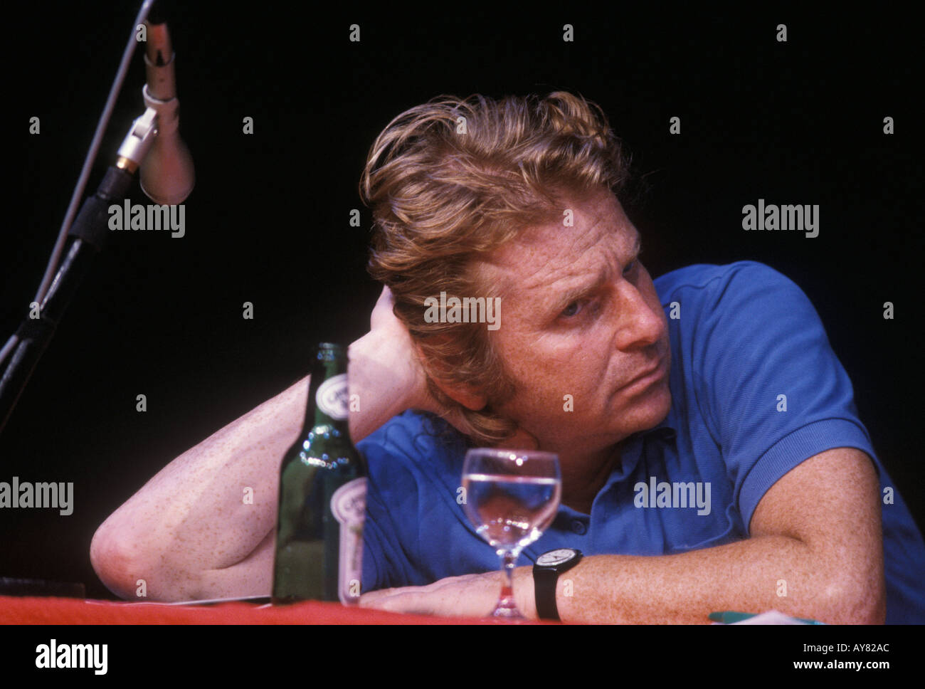 Daniel Cohn-Bendit politicien français leader étudiant radical lors des émeutes de mai 1968. Portrait parlant à une conférence de Londres des années 1980 HOMER SYKES Banque D'Images