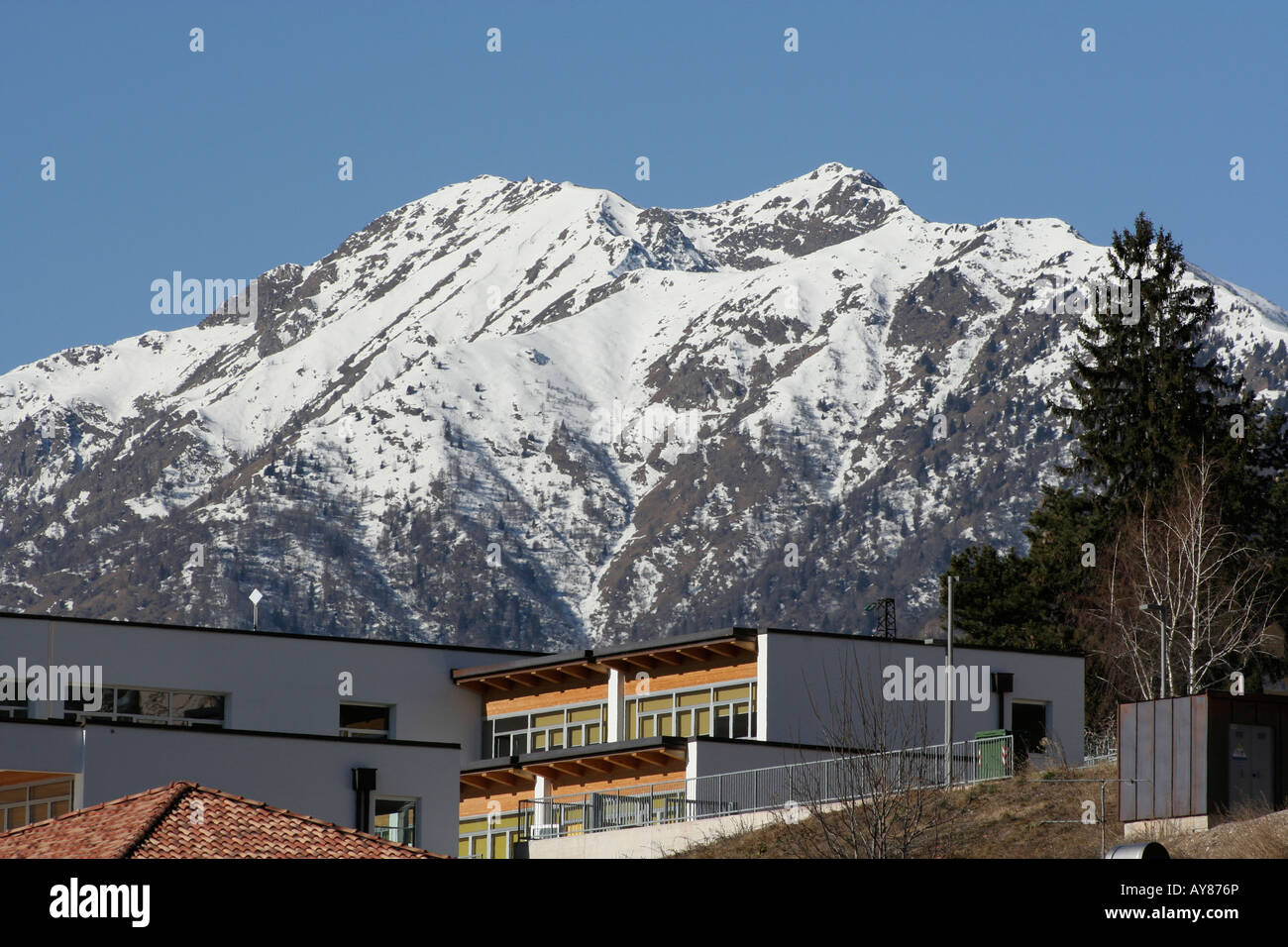 Comune di Revo dans le Maddalene de montagne de Val di Non, Italie Banque D'Images