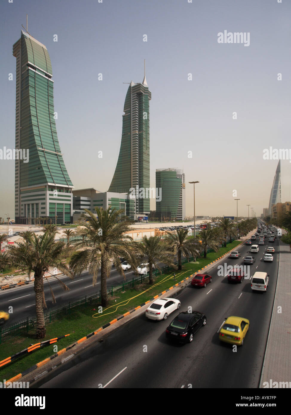 Les bâtiments du port financier de Bahreïn Manama King Faisal Highway Banque D'Images