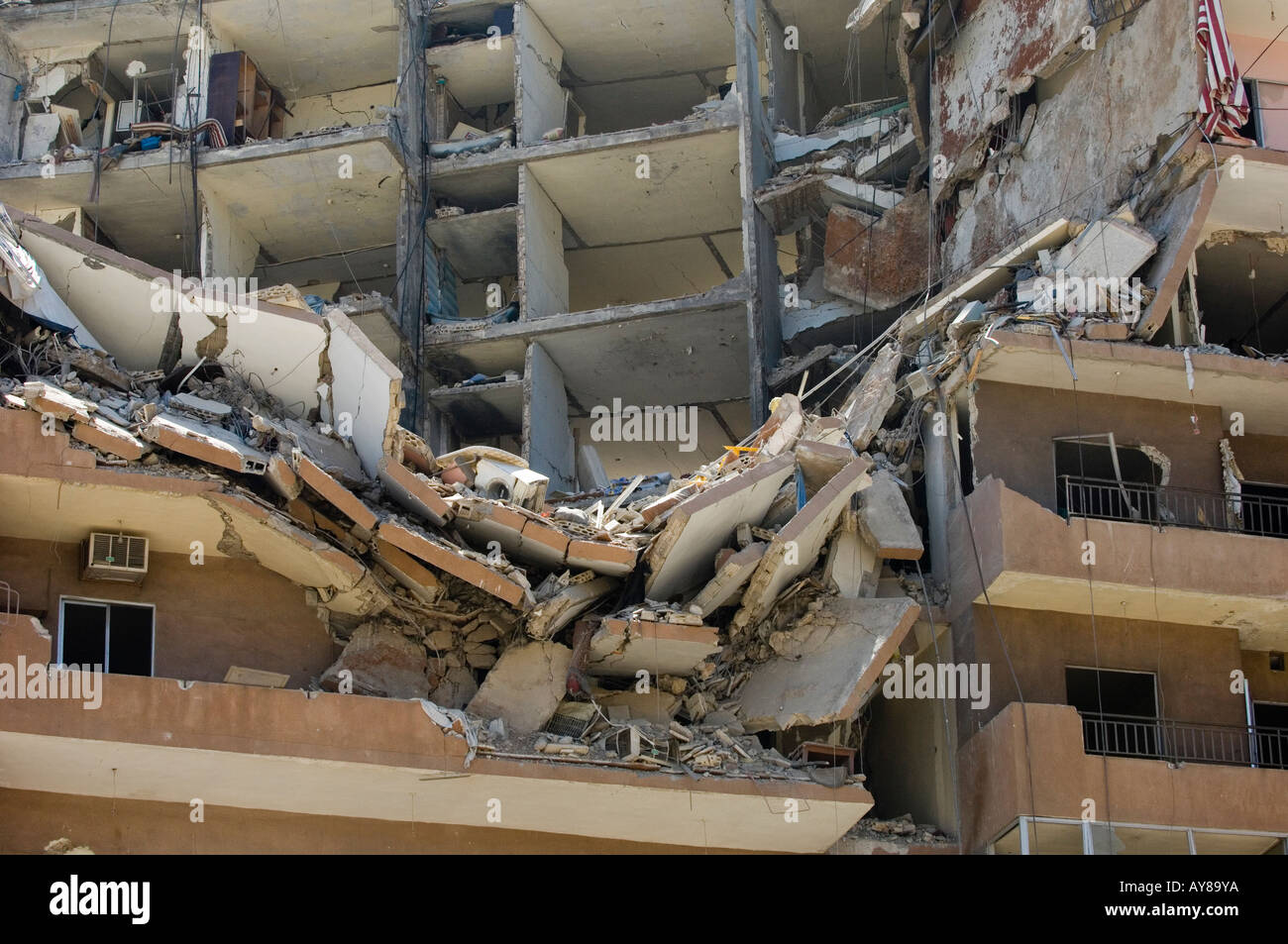 Dans le domaine de la destruction du Hezbollah à Beyrouth Liban Banque D'Images