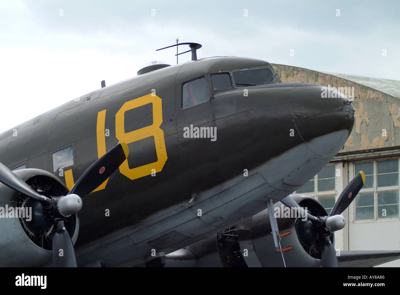 Ce célèbre le Dakota du Jour J à l'Airshow Kemble Gloucestershire Angleterre Banque D'Images