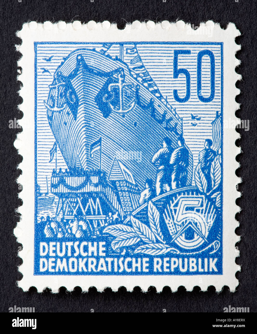 Timbre DDR Banque D'Images