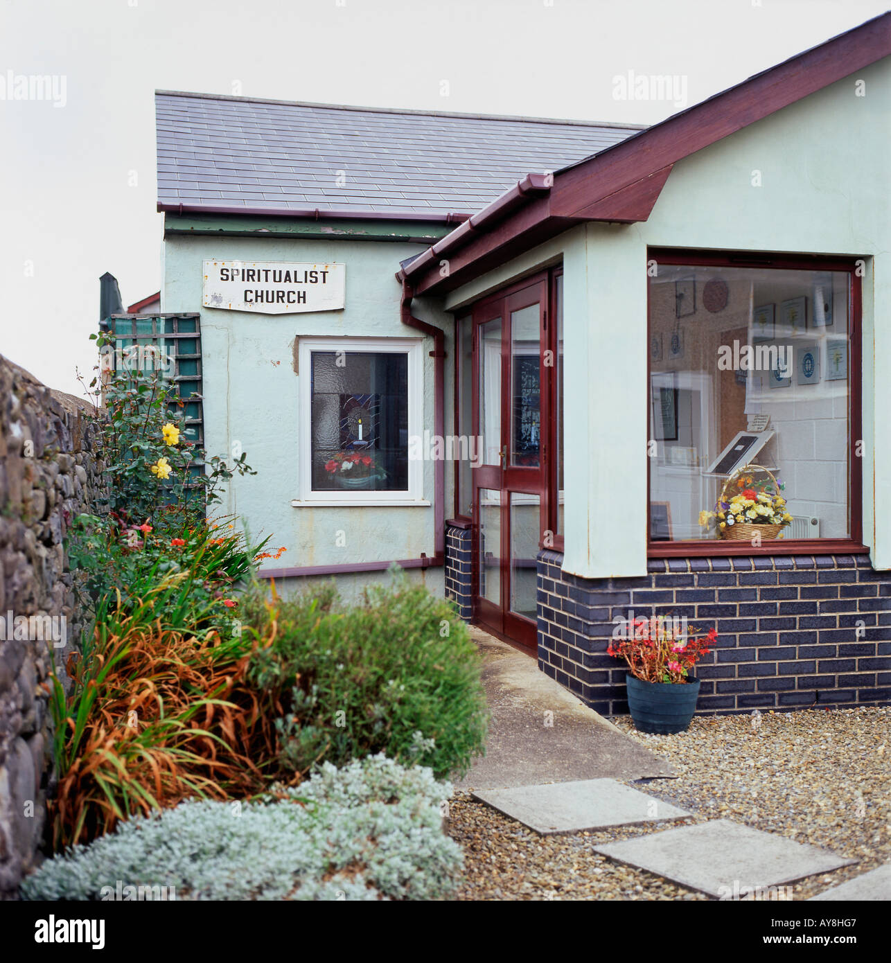 Commune située dans un bungalow à Aberaeron, Ceredigion, pays de Galles, Royaume-Uni KATHY DEWITT Banque D'Images