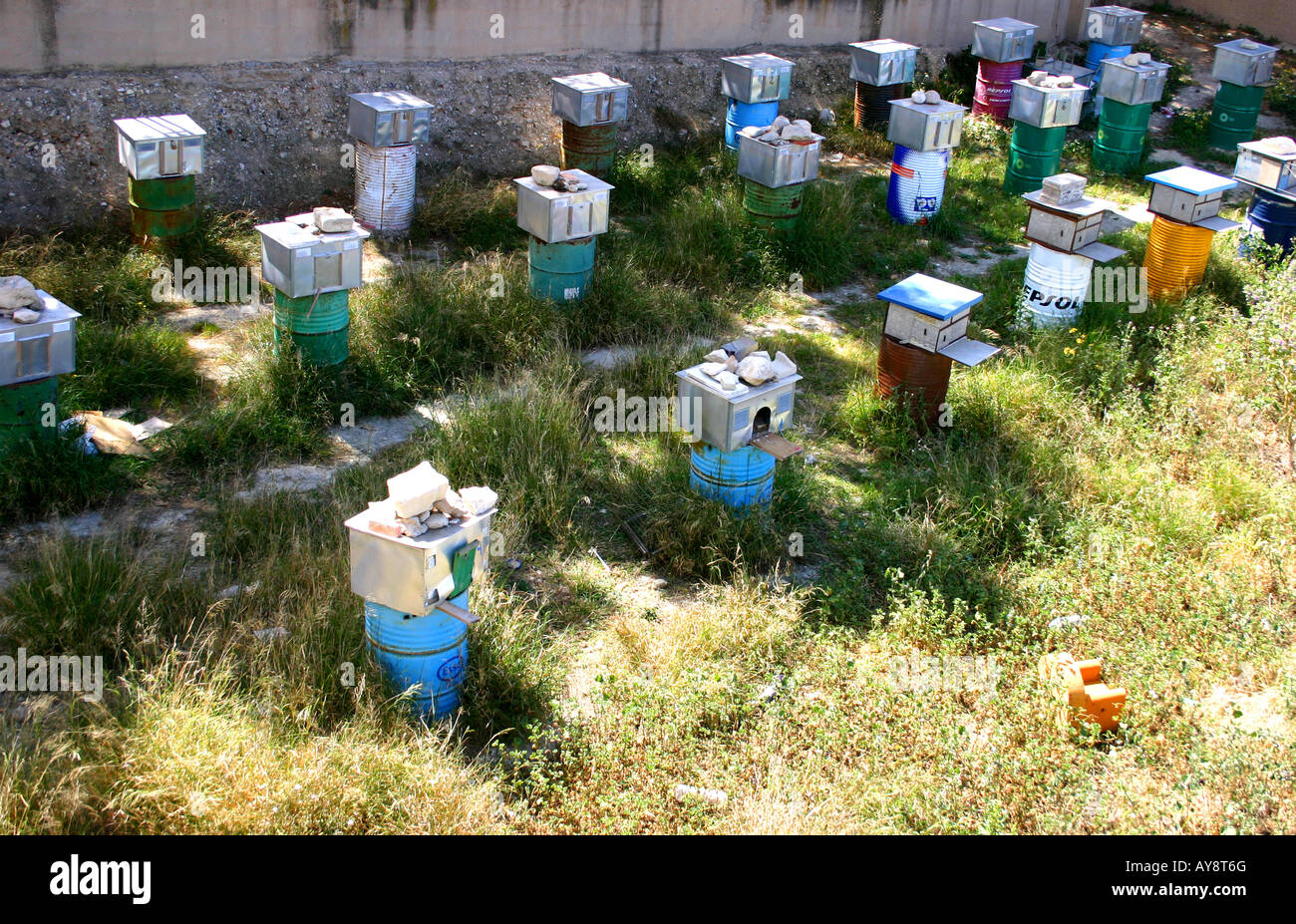Les coops de pigeon en Espagne Banque D'Images