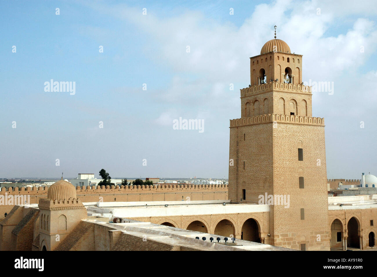 La Mosquée Sidi Okba aussi appelée Grande mosquée de Kairouan, en Tunisie Banque D'Images