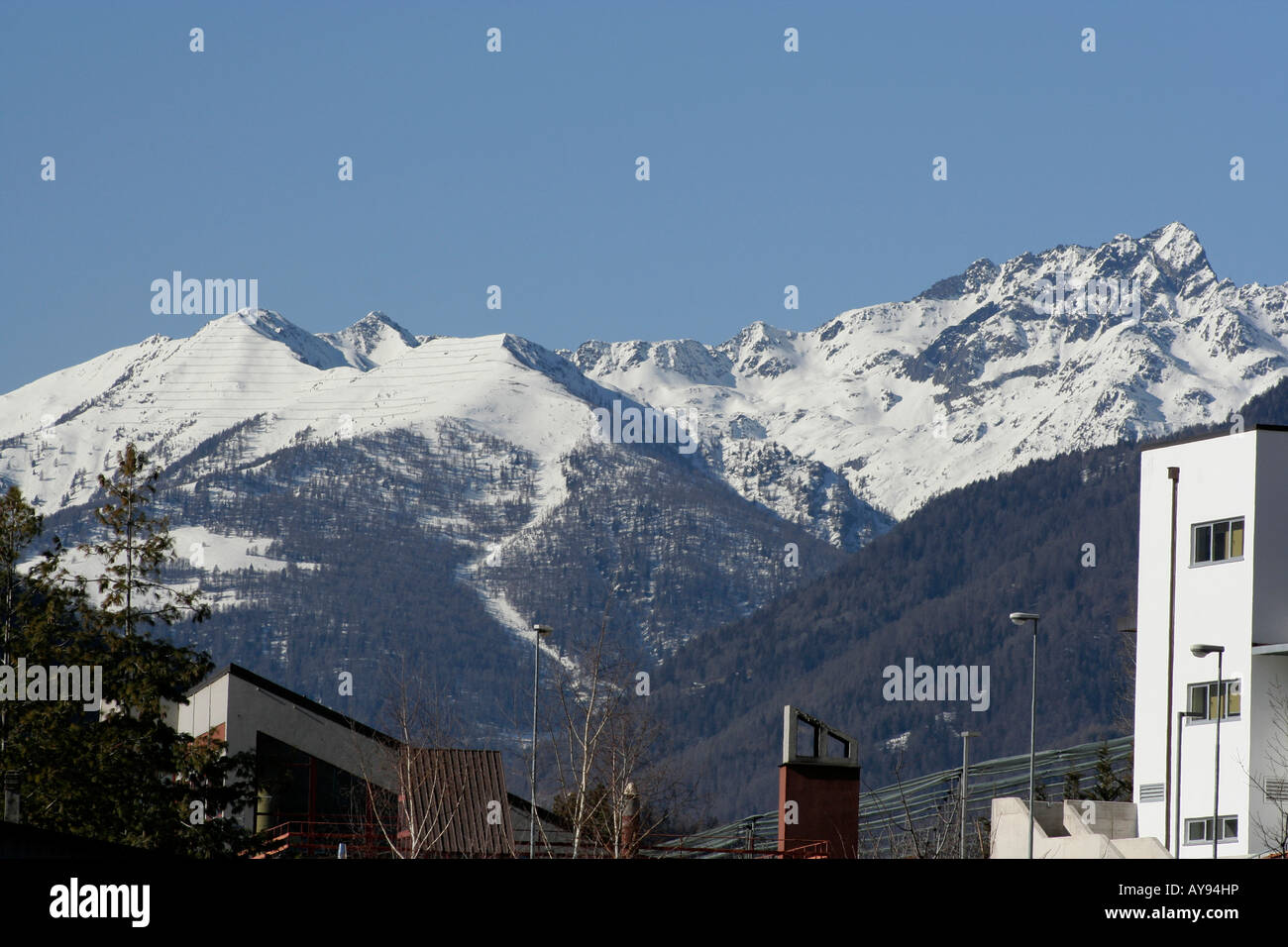 Comune di Revo dans le Maddalene de montagne de Val di Non, Italie Banque D'Images