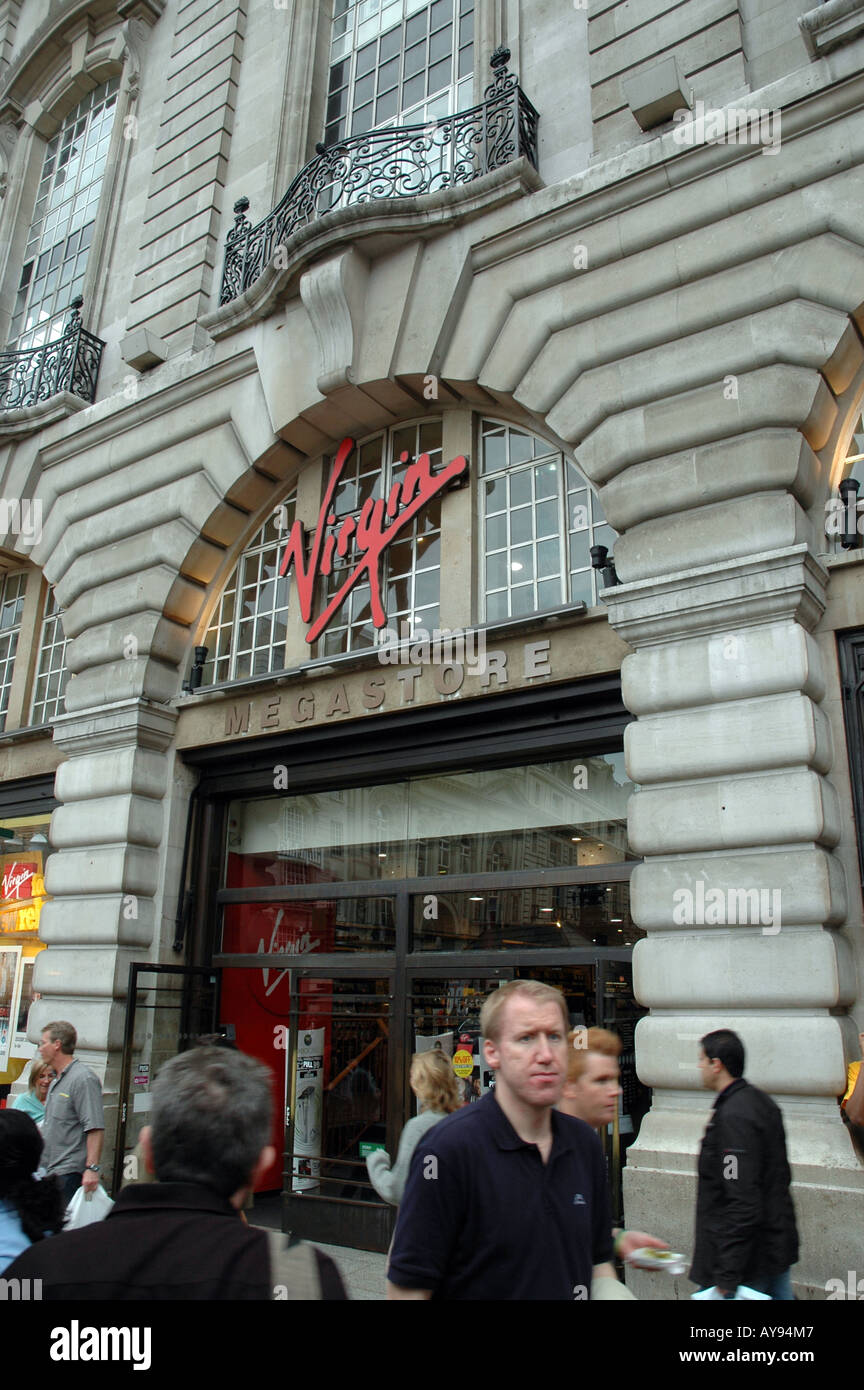 Virgin Megastore à Picadilly Circus à Londres, Royaume-Uni Banque D'Images