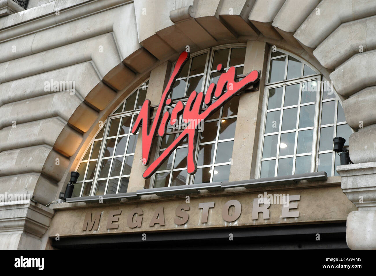 Virgin Megastore à Picadilly Circus à Londres, Royaume-Uni Banque D'Images