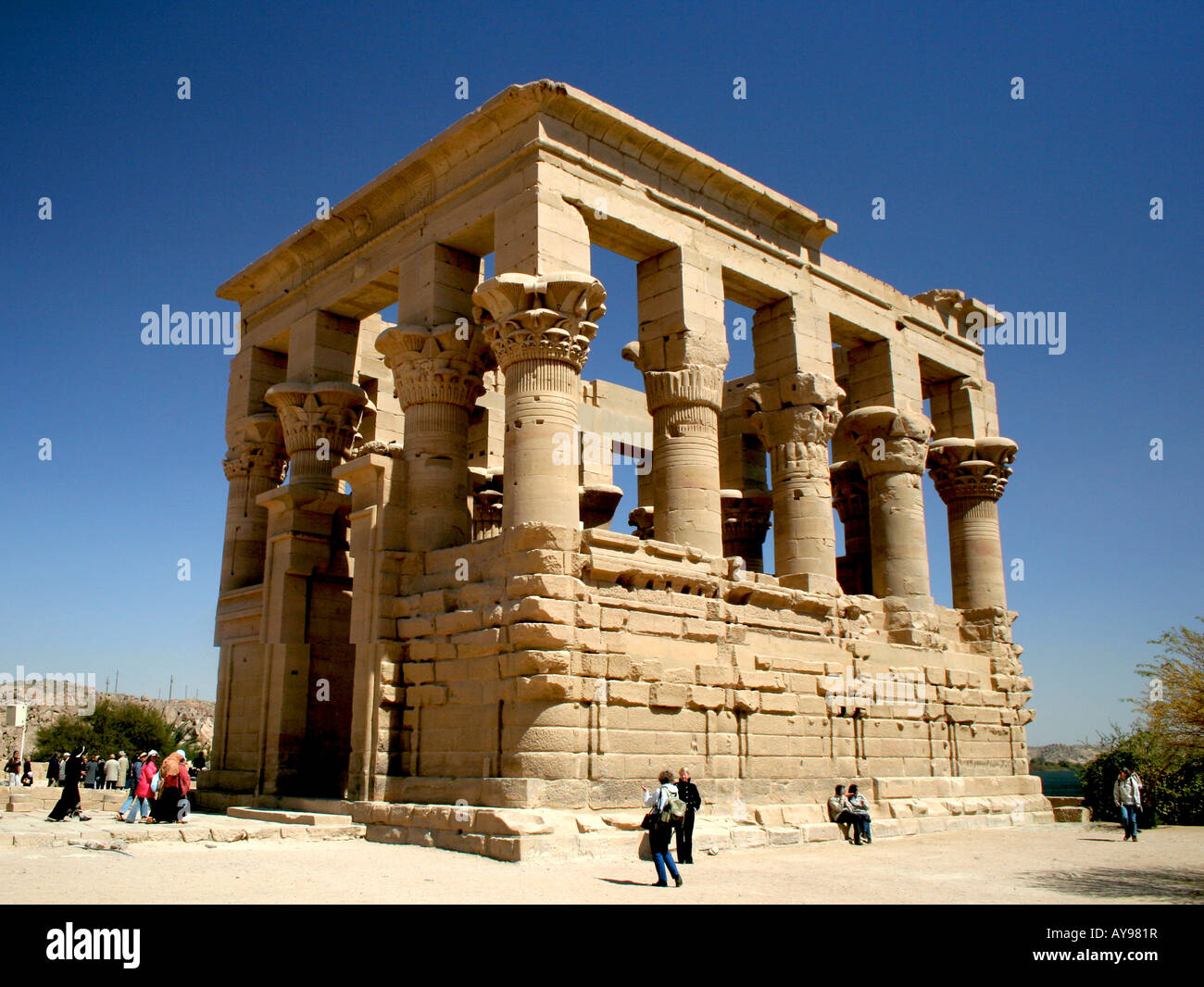 Kiosque de Trajan au Temple de Philae près d'Assouan en Egypte Banque D'Images