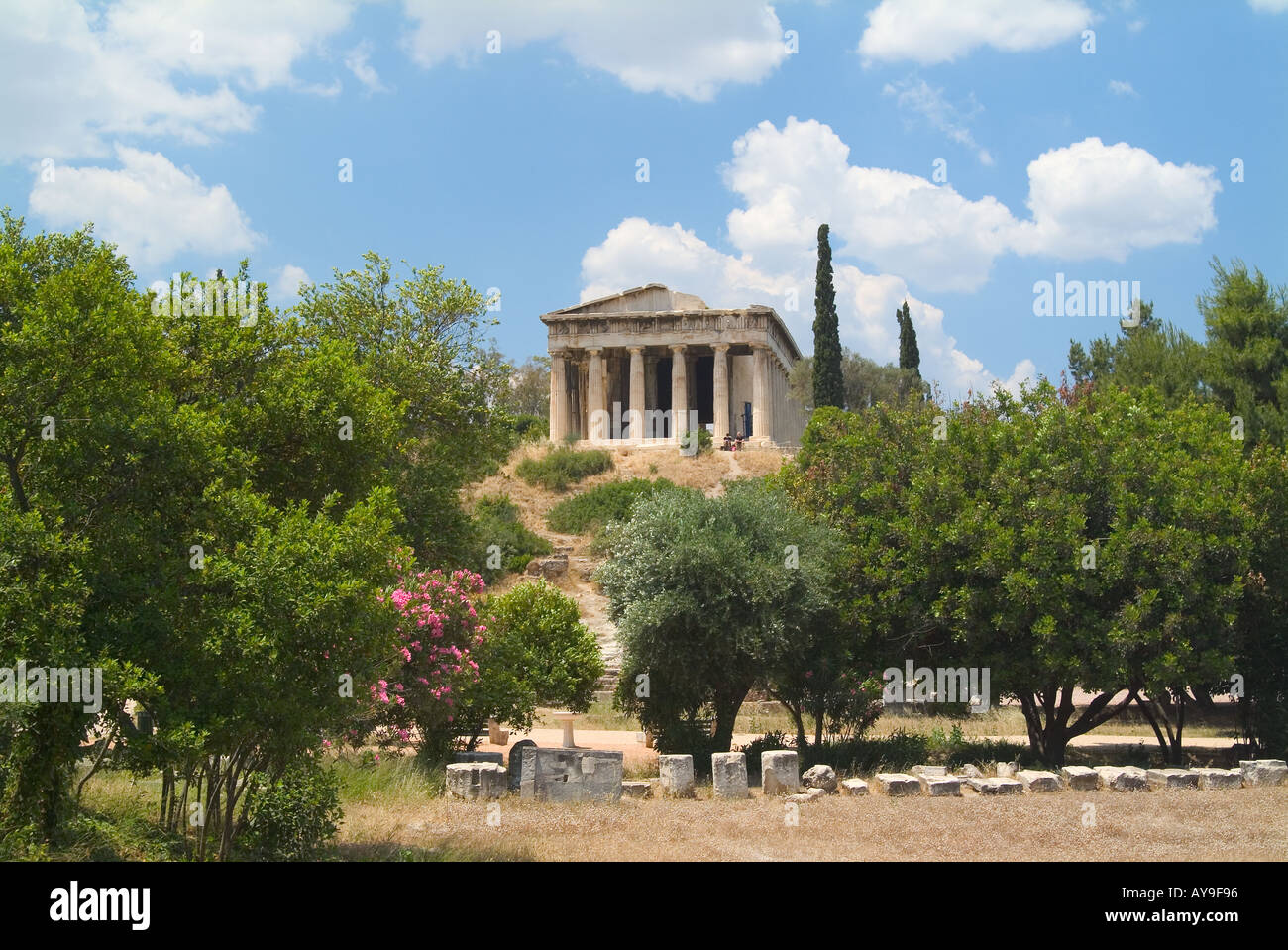 Grèce Athènes Temple d'Haphaestus Agora antique Banque D'Images