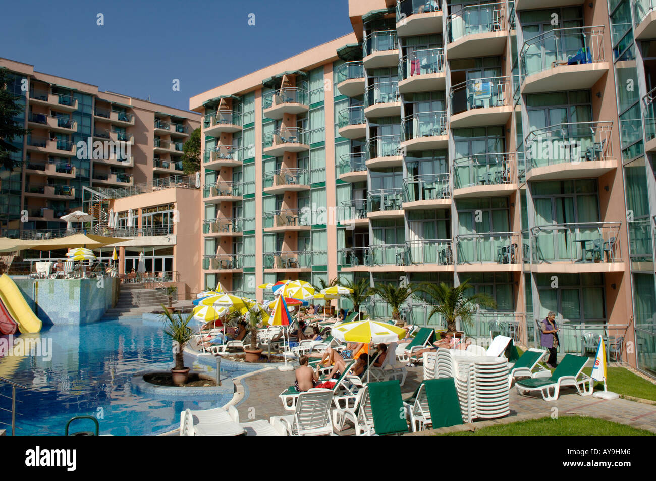 Golden Beach, Hotel Banque D'Images