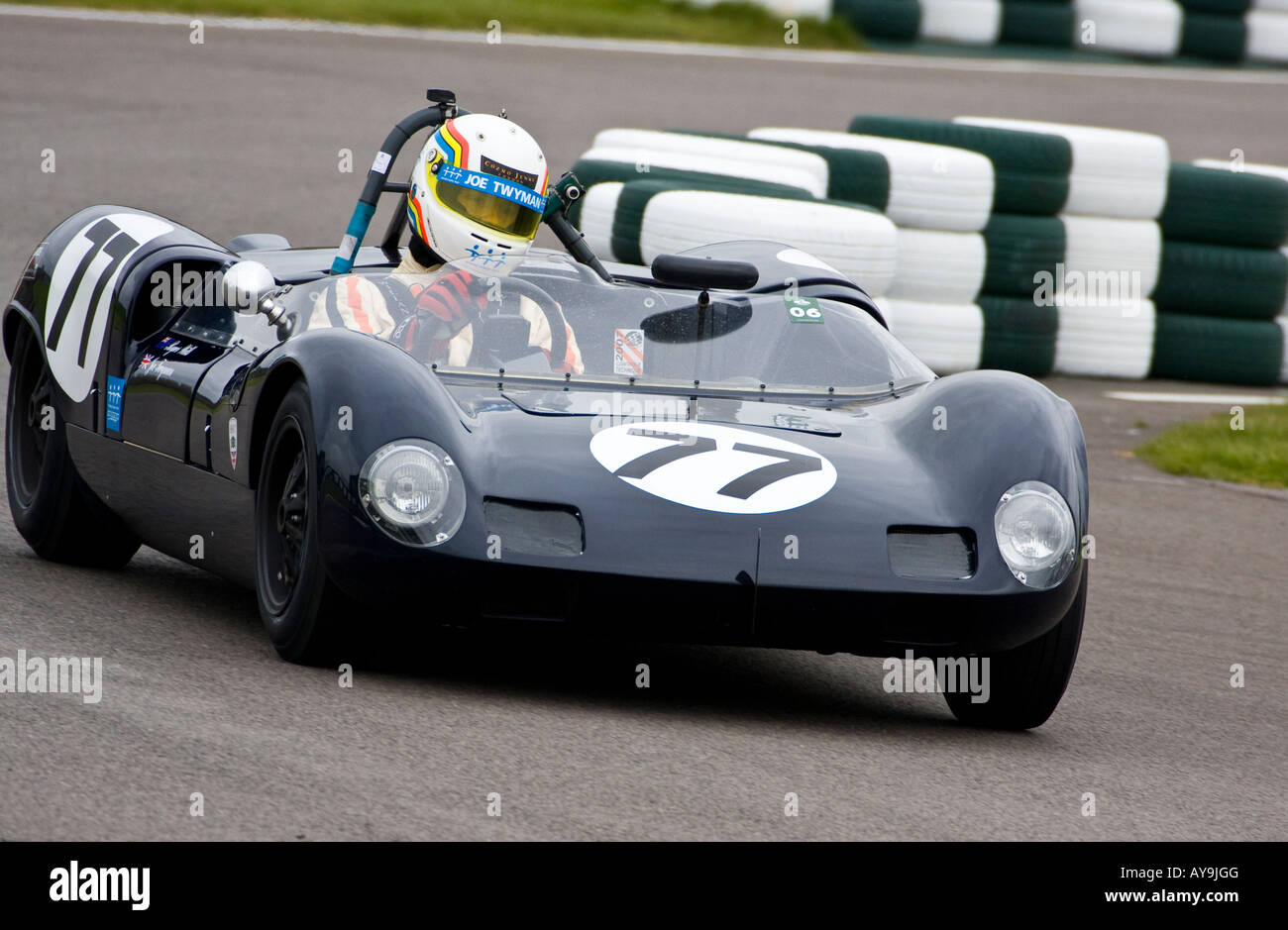 1963 Elva Mk7 pendant l'GRRC Sprint du Printemps à Goodwood, Sussex, UK. Banque D'Images